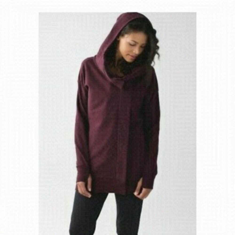 Lululemon wrap up jacket size 6 Heathered Bordeaux Drama